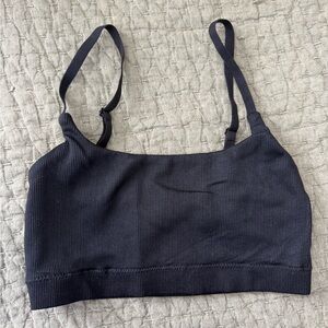 Black Ribbed Aerie Women's Bralette